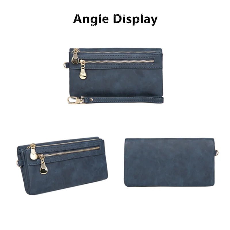 Fashion Zipper Purse Women's Wallets /Clutch Wallet Soft PU Leather Bag - silverfoxgoods